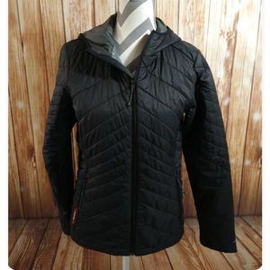 MERINO WOOL ICEBREAKER quilted black puffer travel hiking jacket